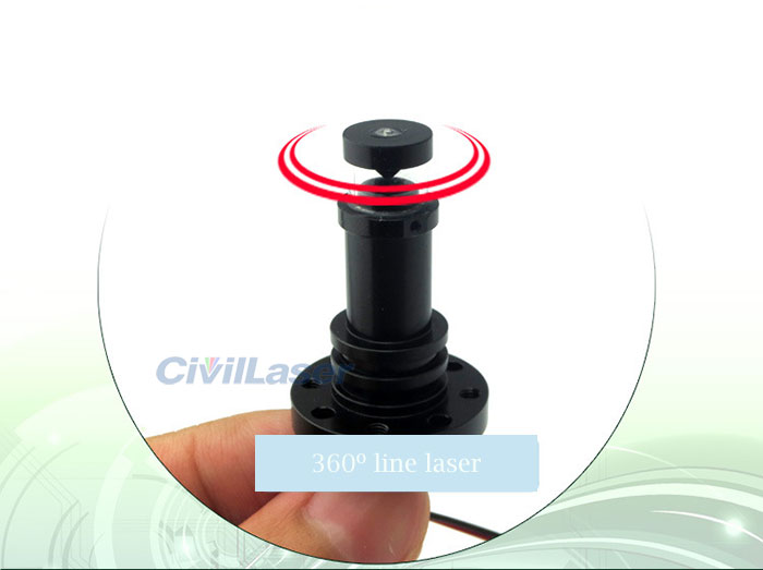 360º Omnibearing HD 레이저 모듈 635nm 20mW 빨간색 Line 24mm*36mm